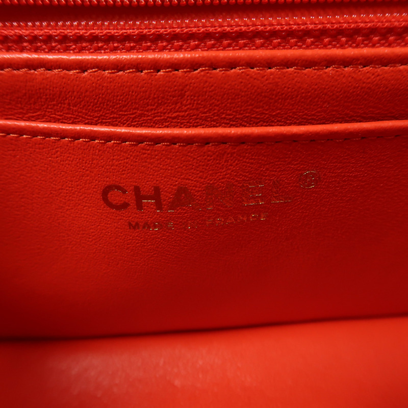 CHANEL 羊皮皮革Classic 20金扣鏈帶肩背袋-5