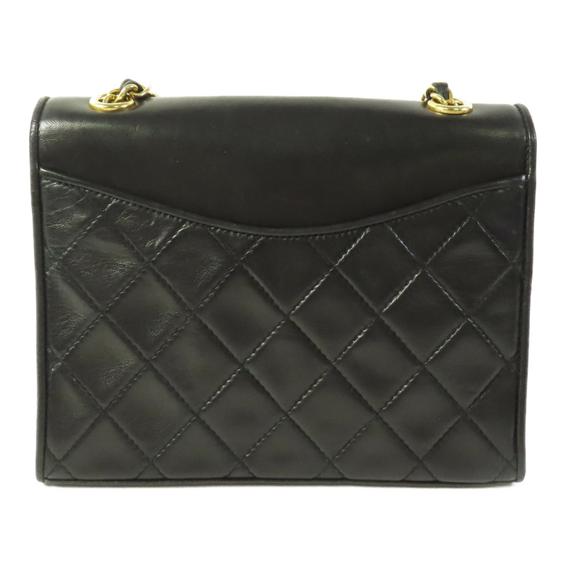 CHANEL 牛皮皮革Vintage Chain Shoulder金扣鏈帶肩背袋-2