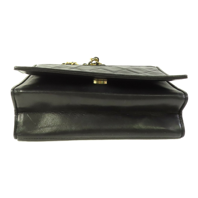 CHANEL 牛皮皮革Vintage Chain Shoulder金扣鏈帶肩背袋-3