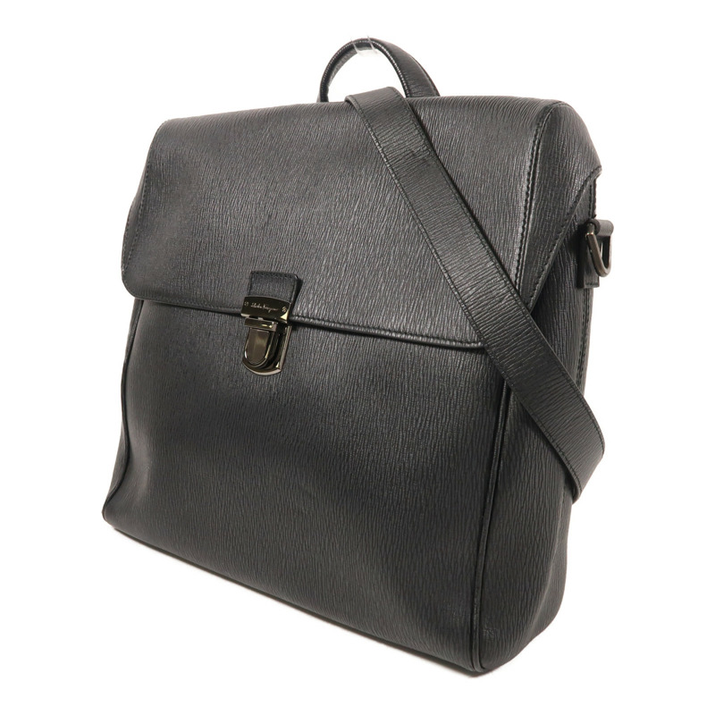 Salvatore Ferragamo 牛皮皮革Shoulder Bag銀扣肩背袋-2