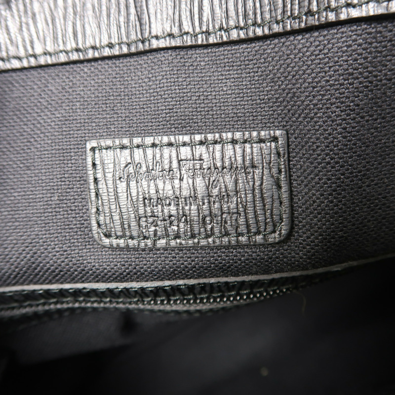 Salvatore Ferragamo 牛皮皮革Shoulder Bag銀扣肩背袋-5
