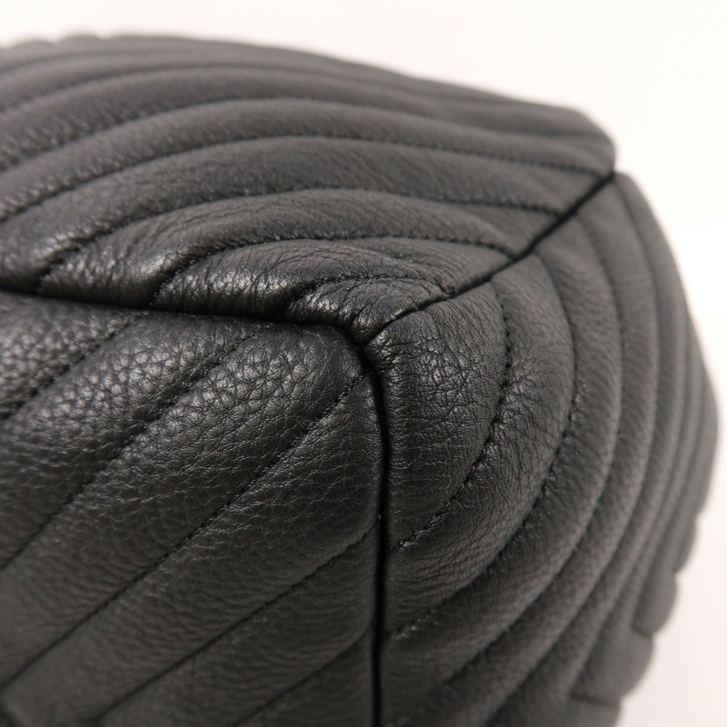 CHANEL 牛皮皮革2way Shoulder Bag銀扣鏈帶肩背袋-10