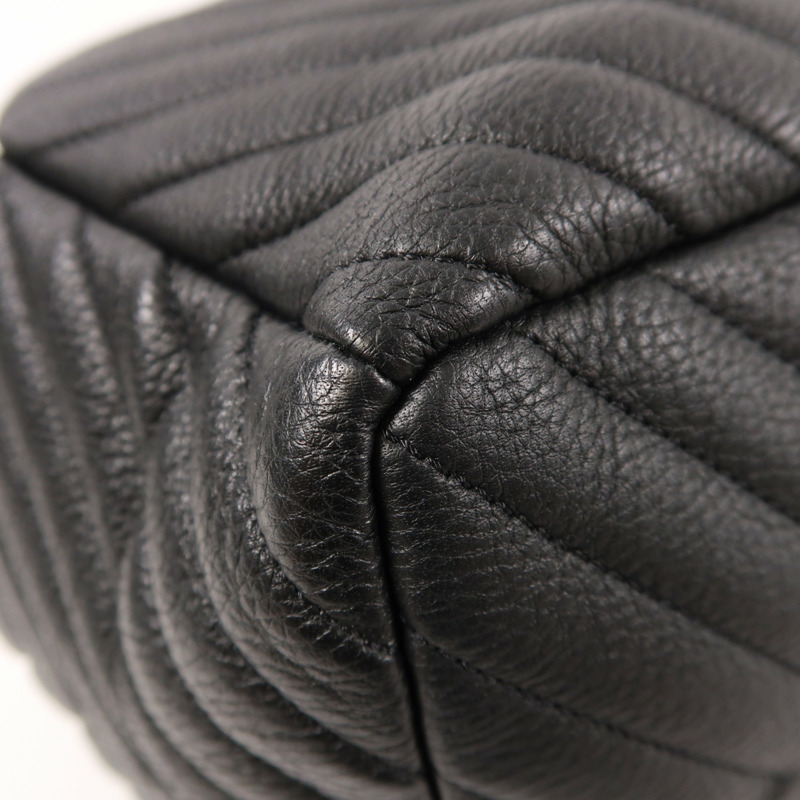 CHANEL 牛皮皮革2way Shoulder Bag銀扣鏈帶肩背袋-11