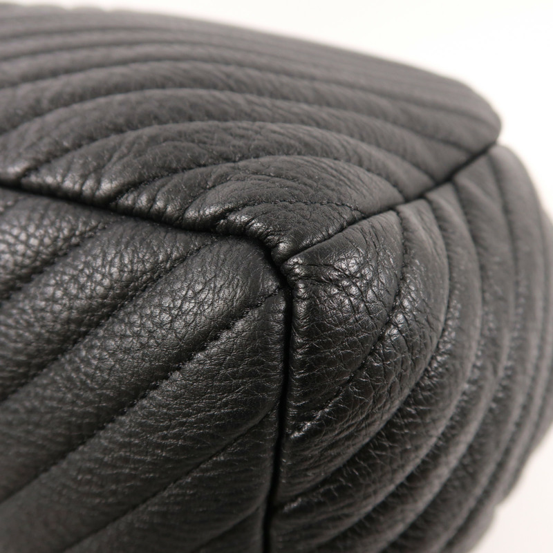 CHANEL 牛皮皮革2way Shoulder Bag銀扣鏈帶肩背袋-12