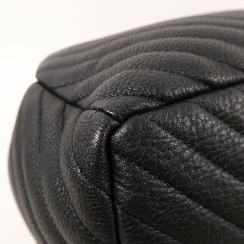 CHANEL 牛皮皮革2way Shoulder Bag銀扣鏈帶肩背袋-13