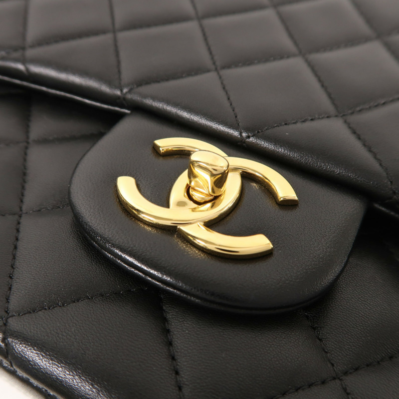 CHANEL 羊皮皮革Maxi Classic金扣鏈帶肩背袋-9