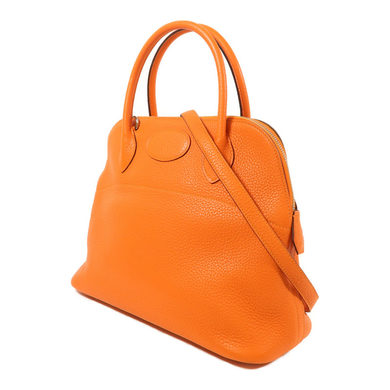 HERMES Clemence皮革Bolide 31銀扣手挽肩背兩用袋-2