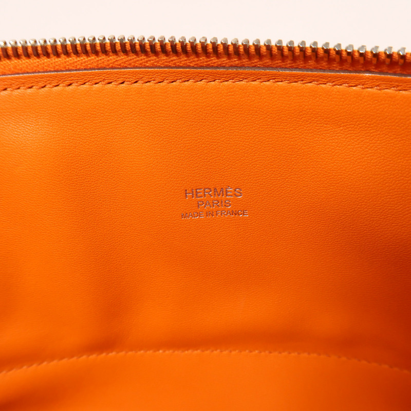 HERMES Clemence皮革Bolide 31銀扣手挽肩背兩用袋-5