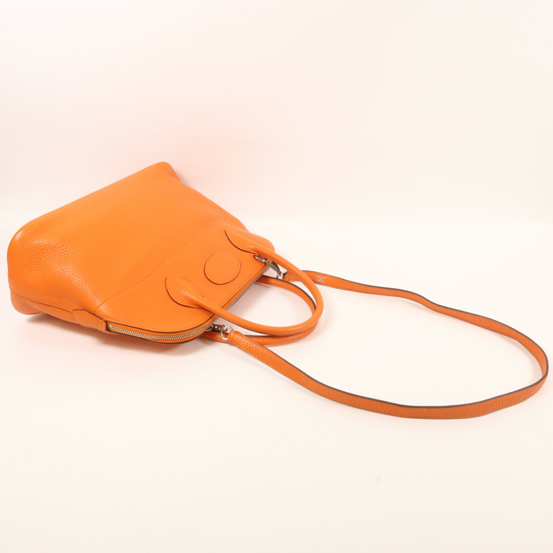 HERMES Clemence皮革Bolide 31銀扣手挽肩背兩用袋-7