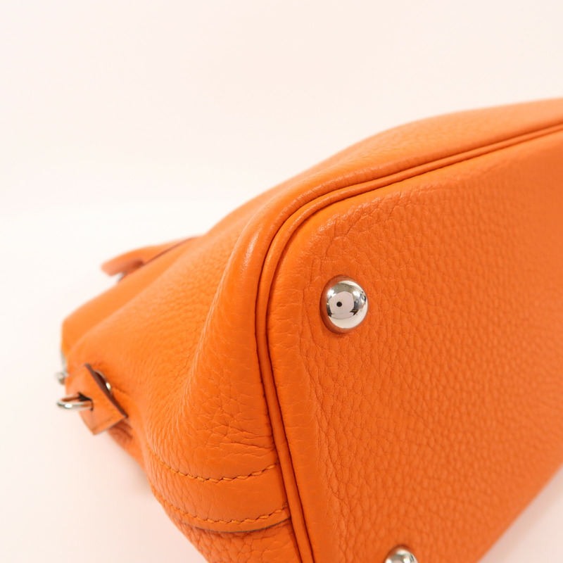 HERMES Clemence皮革Bolide 31銀扣手挽肩背兩用袋-9