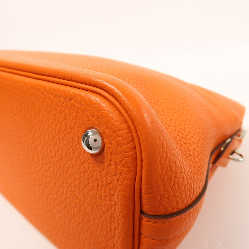 HERMES Clemence皮革Bolide 31銀扣手挽肩背兩用袋-10