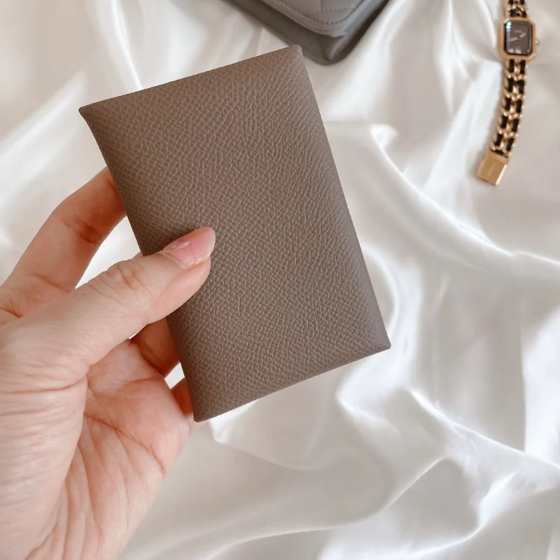 Hermes Calvi 咭包 －金棕 Gold-4