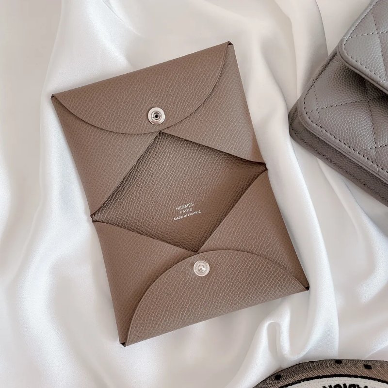 Hermes Calvi 咭包 －金棕 Gold-6