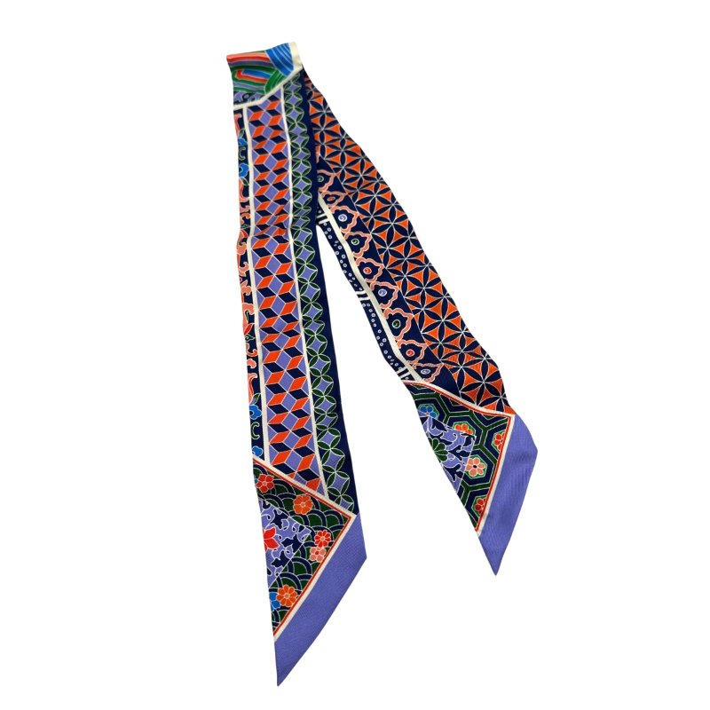 【美收精品】HERMES Twilly絲巾 ／彩色 B-589【隔月月中將轉賣至日本 上架期限30天】-3