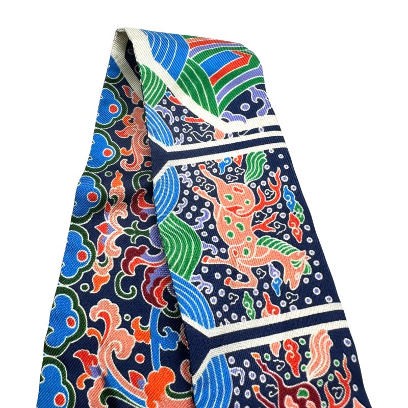 【美收精品】HERMES Twilly絲巾 ／彩色 B-589【隔月月中將轉賣至日本 上架期限30天】-4