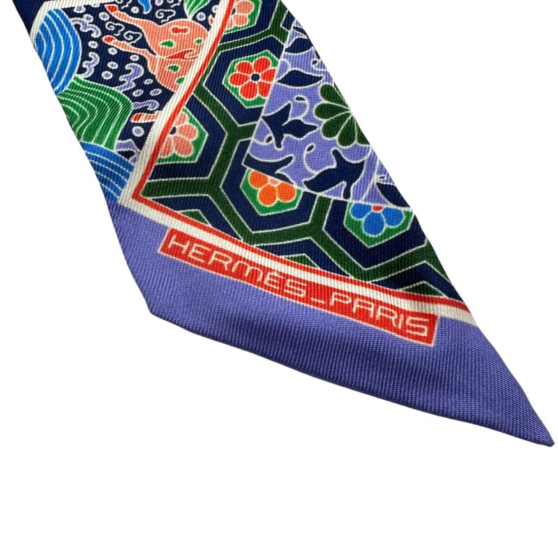 【美收精品】HERMES Twilly絲巾 ／彩色 B-589【隔月月中將轉賣至日本 上架期限30天】-6