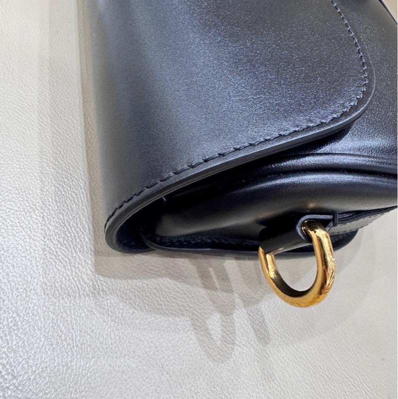 Dior 黑金Bobby橫版east west新月包 尺寸約21*12*5cm-10
