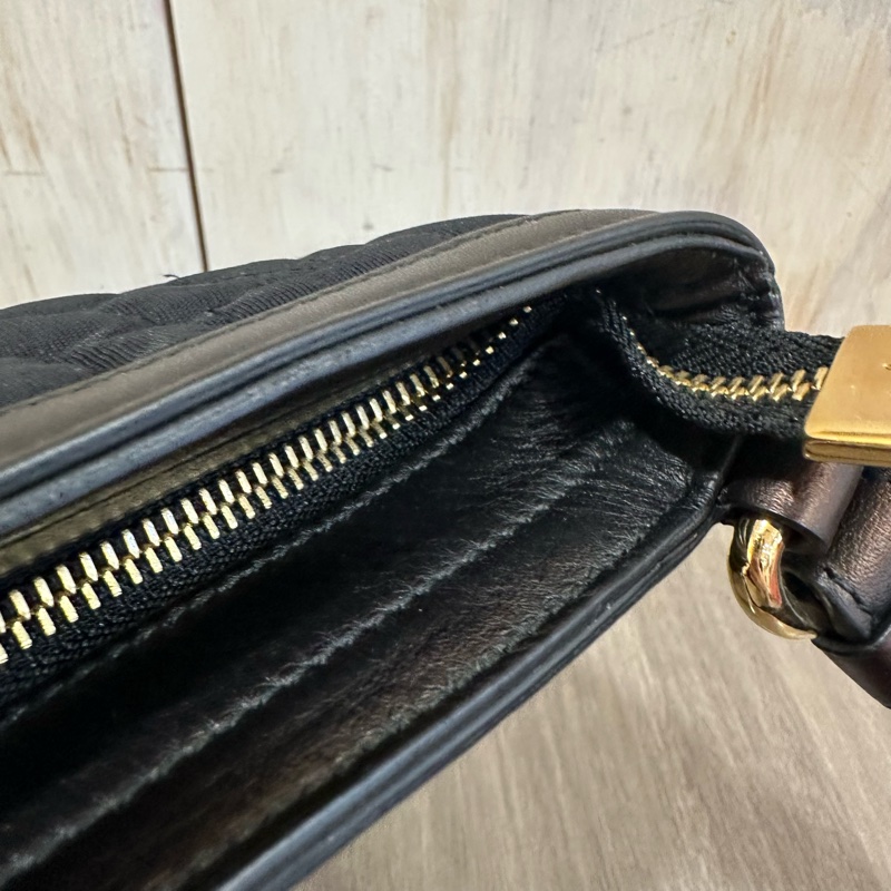 Ferragamo 黑尼龍拼皮革斜背背 郵差包-12
