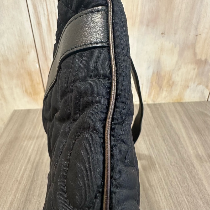 Ferragamo 黑尼龍拼皮革斜背背 郵差包-23