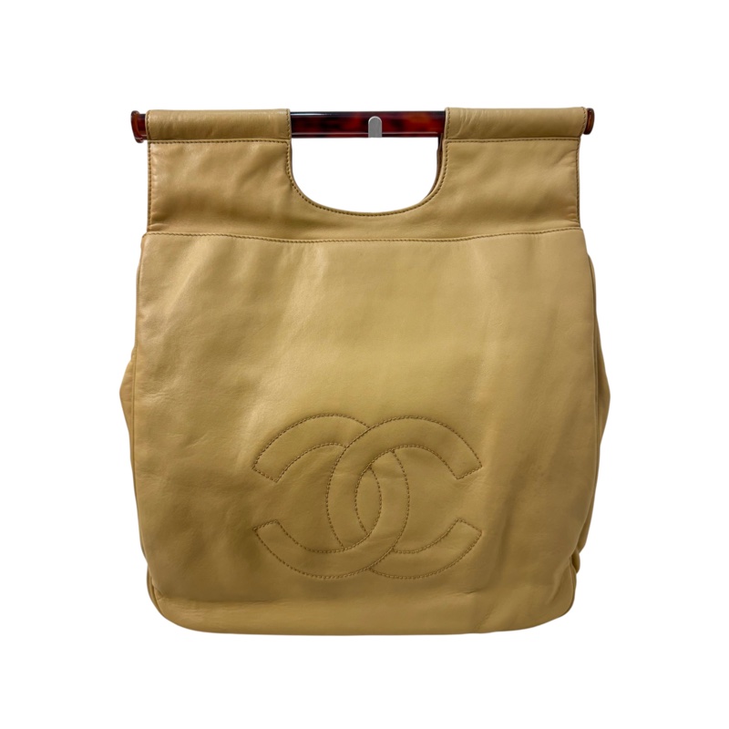 Chanel 玳瑁提把手提袋-0