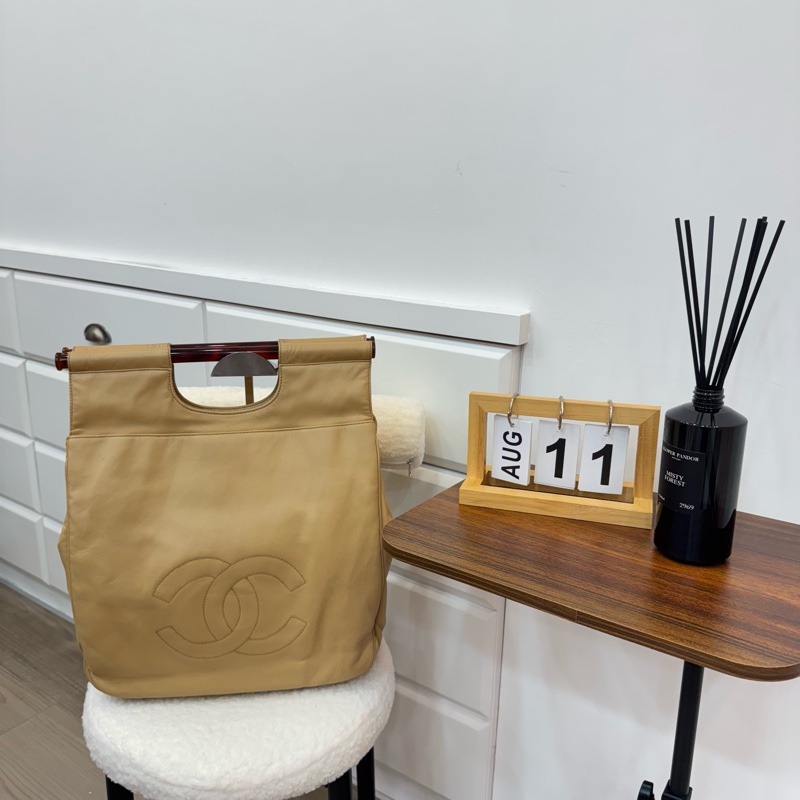 Chanel 玳瑁提把手提袋-1