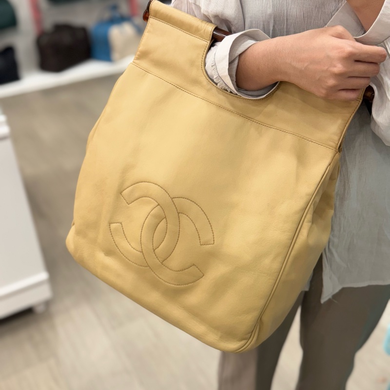 Chanel 玳瑁提把手提袋-2