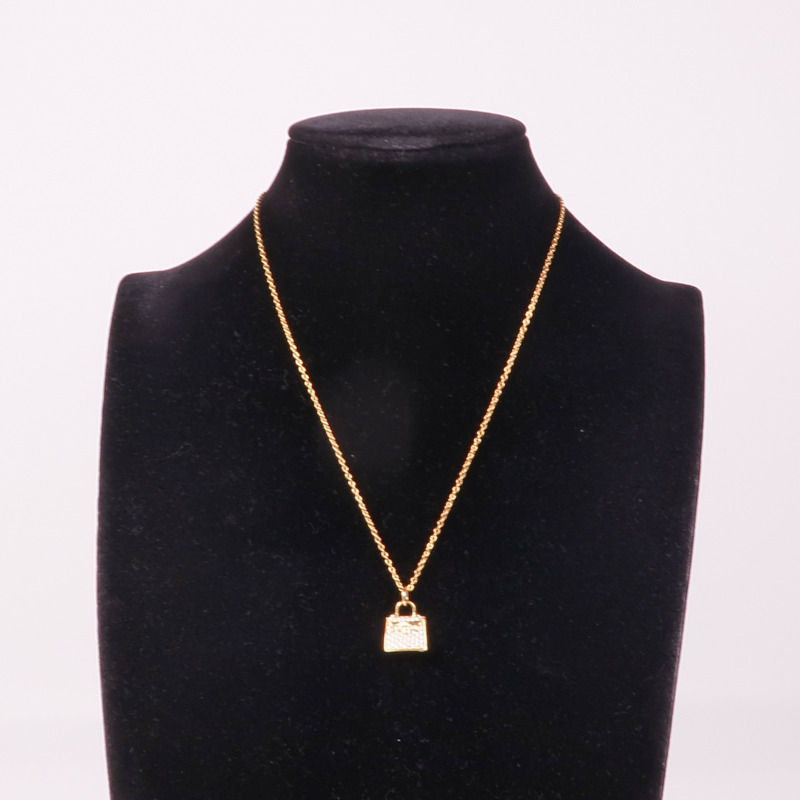 HERMES 18K玫瑰金Amulettes Kelly pendant鑽石項鍊-6