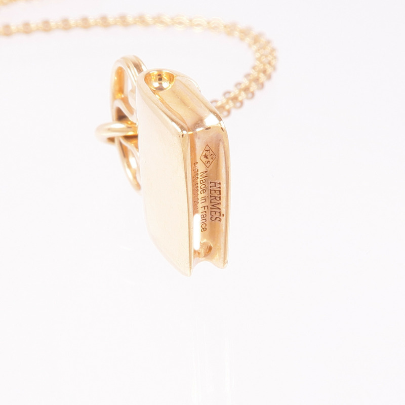 HERMES 18K玫瑰金Amulettes Constance Pendant鑽石項鍊-5