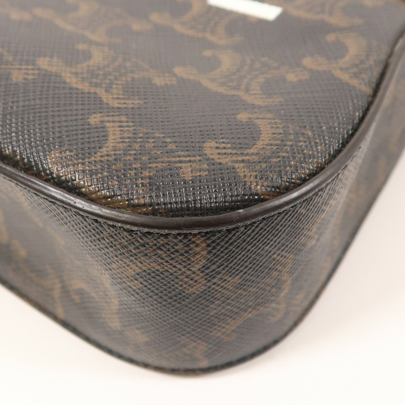 CELINE 塗層帆布Shoulder Bag金扣肩背袋-7