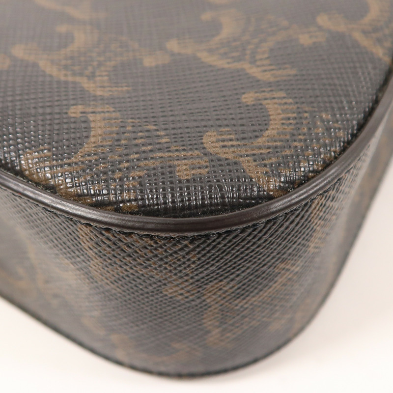 CELINE 塗層帆布Shoulder Bag金扣肩背袋-9