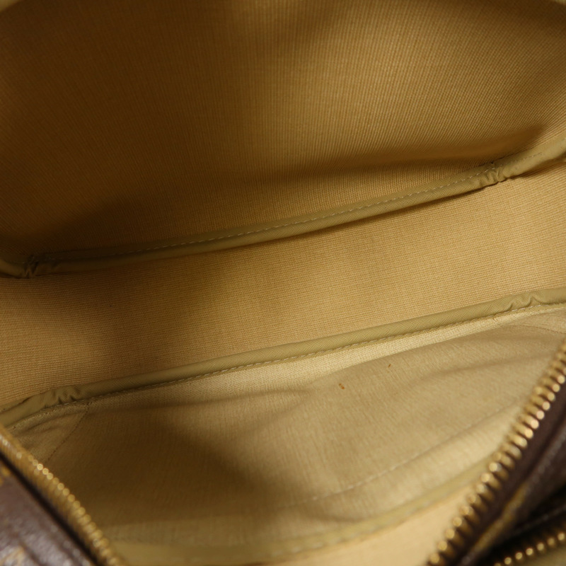 LOUIS VUITTON Monogram Reporter PM金扣肩背袋棕色-5