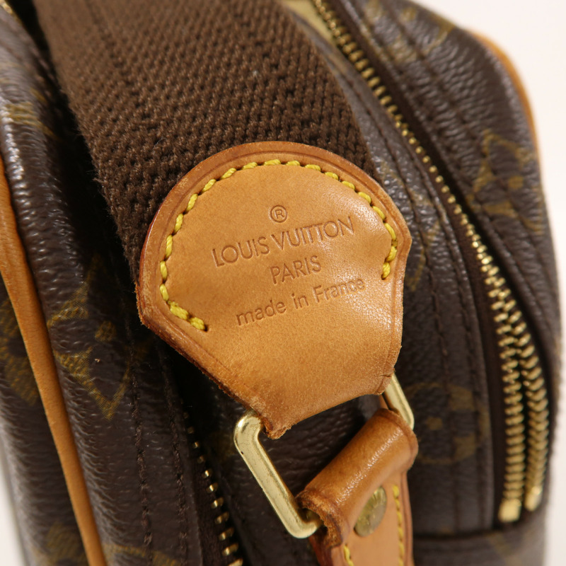 LOUIS VUITTON Monogram Reporter PM金扣肩背袋棕色-6