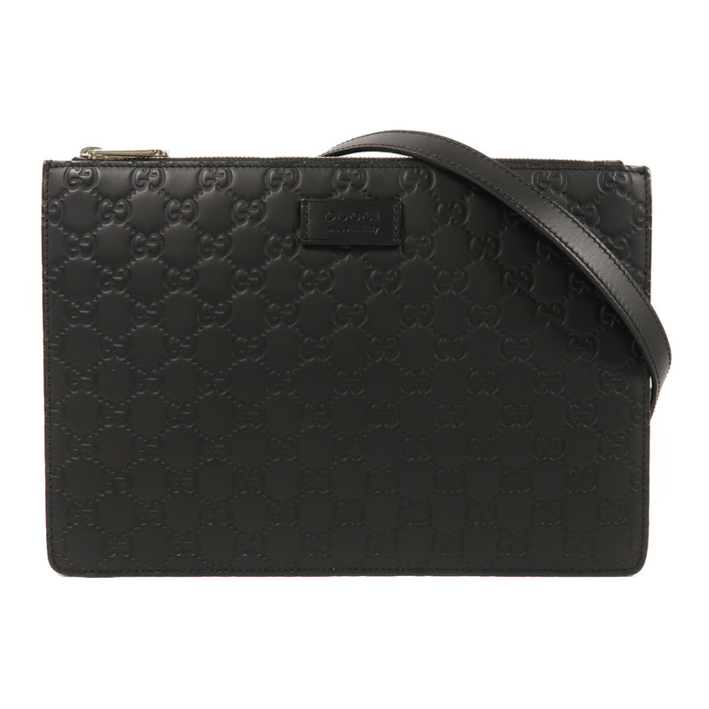 GUCCI 牛皮皮革Gucci Signature銀扣肩背袋-0