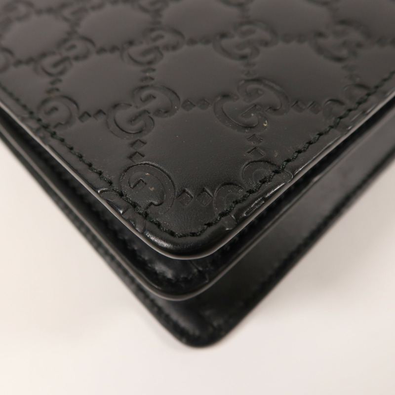 GUCCI 牛皮皮革Gucci Signature銀扣肩背袋-10