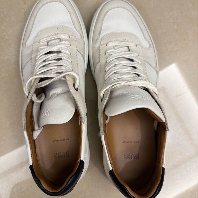 可議價✨BOSS男士休閑小白鞋-1