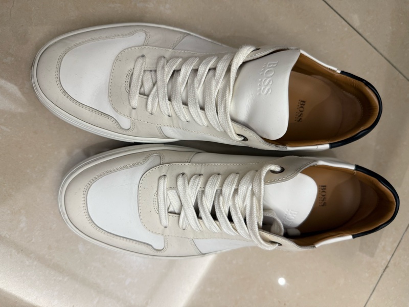 可議價✨BOSS男士休閑小白鞋-5