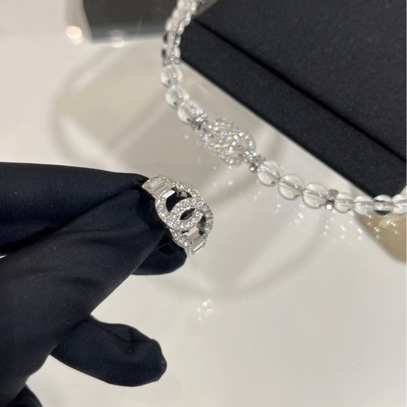 CHANEL香奈兒 銀色金屬戒指-6