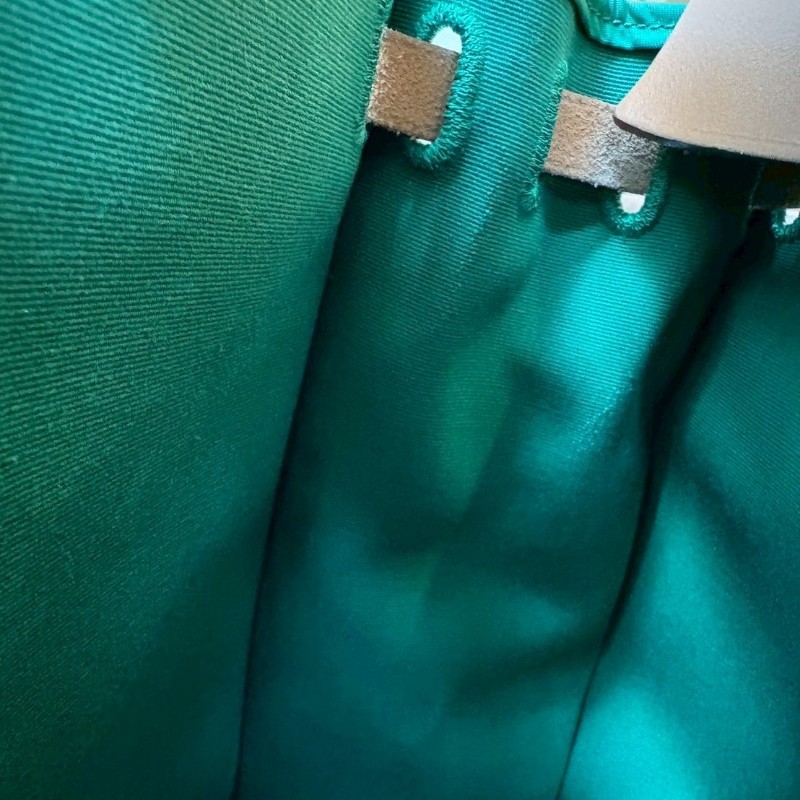 Hermes 銀釦綠布herbag 31-21