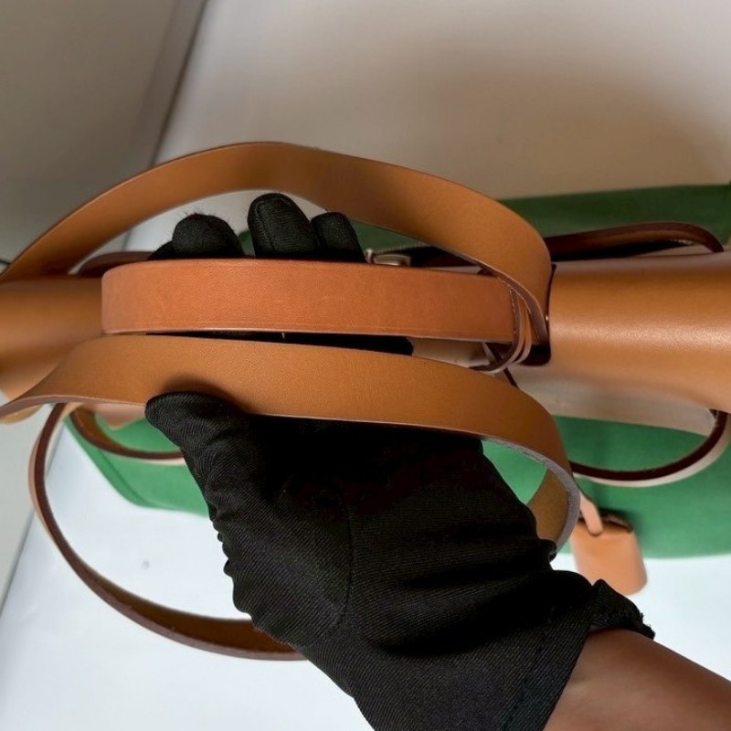 Hermes 銀釦綠布herbag 31-27