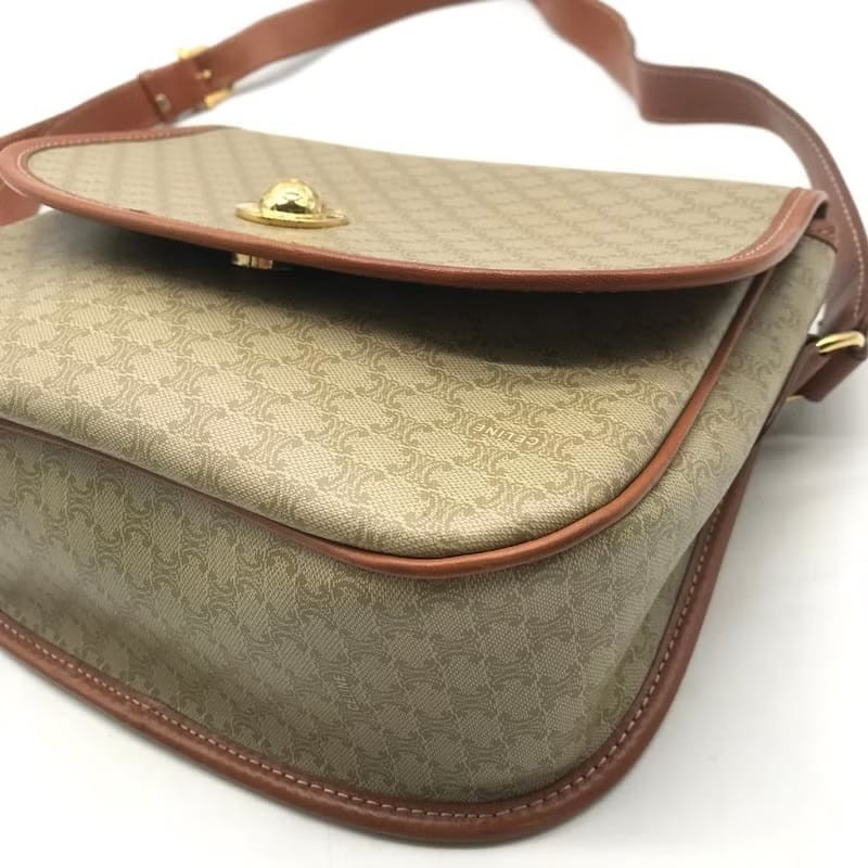 絕版中古包 Celine老花星球豆腐包 斜背包 側背包 單肩包 皮革包-3