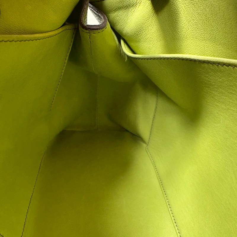 Hermes 咖把綠皮肩側包-19