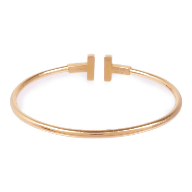 TIFFANY＆CO 18K玫瑰金/鑽石/縞瑪瑙T Wire手鐲-2