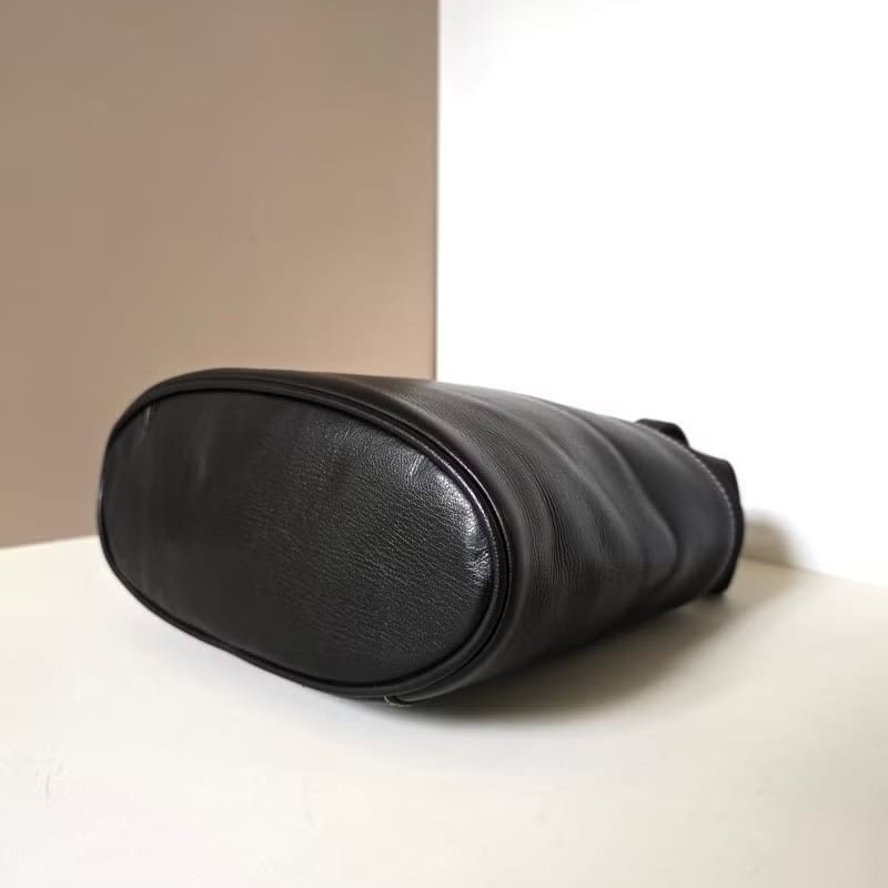 【LA LUNE】絕版中古包 Loewe蛇骨黑色盒子包 斜背包 側背包 單肩包 皮革包-8