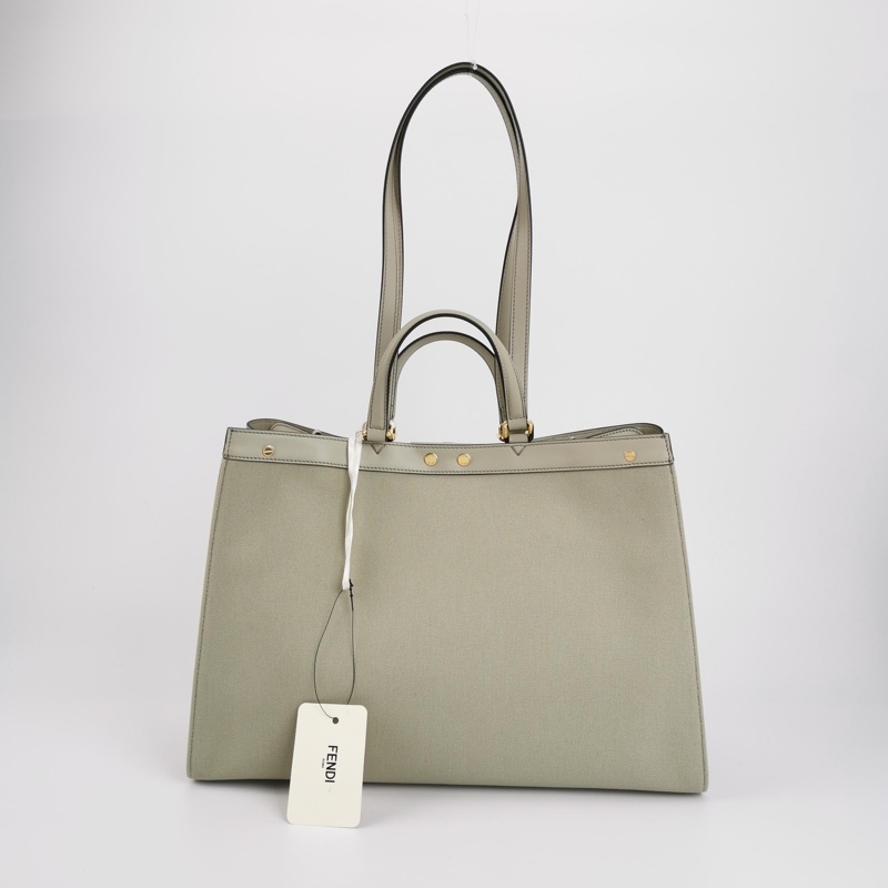 經典大氣👜 Fendi X-Tote 中號牛皮帆布手袋 ✦-4