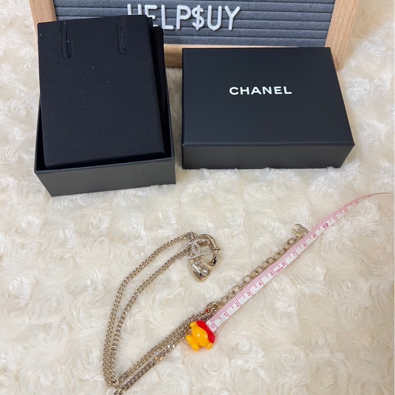 全新/全配 Chanel 香奈兒🔥項鍊 不規則雙橢圓水鑽雙C logo項鍊 大小3cm*2cm左右墜飾 簡約好搭配-3