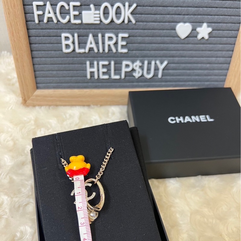 全新/全配 Chanel 香奈兒🔥項鍊 不規則雙橢圓水鑽雙C logo項鍊 大小3cm*2cm左右墜飾 簡約好搭配-4