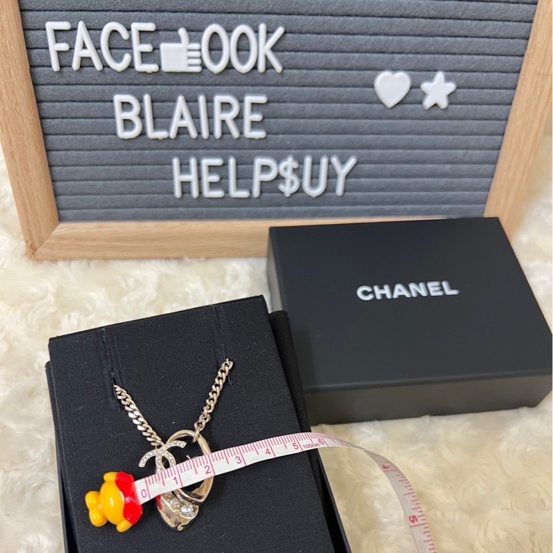 全新/全配 Chanel 香奈兒🔥項鍊 不規則雙橢圓水鑽雙C logo項鍊 大小3cm*2cm左右墜飾 簡約好搭配-5