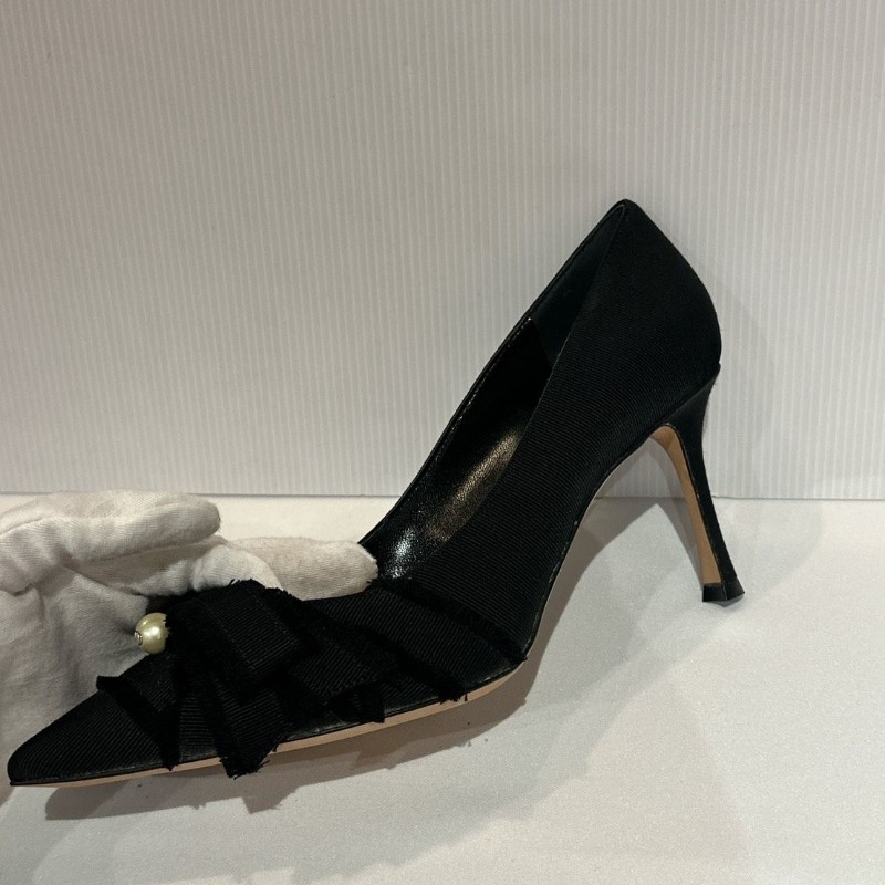 莉亞精品♡ChristianDior珍珠蝴蝶結跟鞋 尺碼39-9