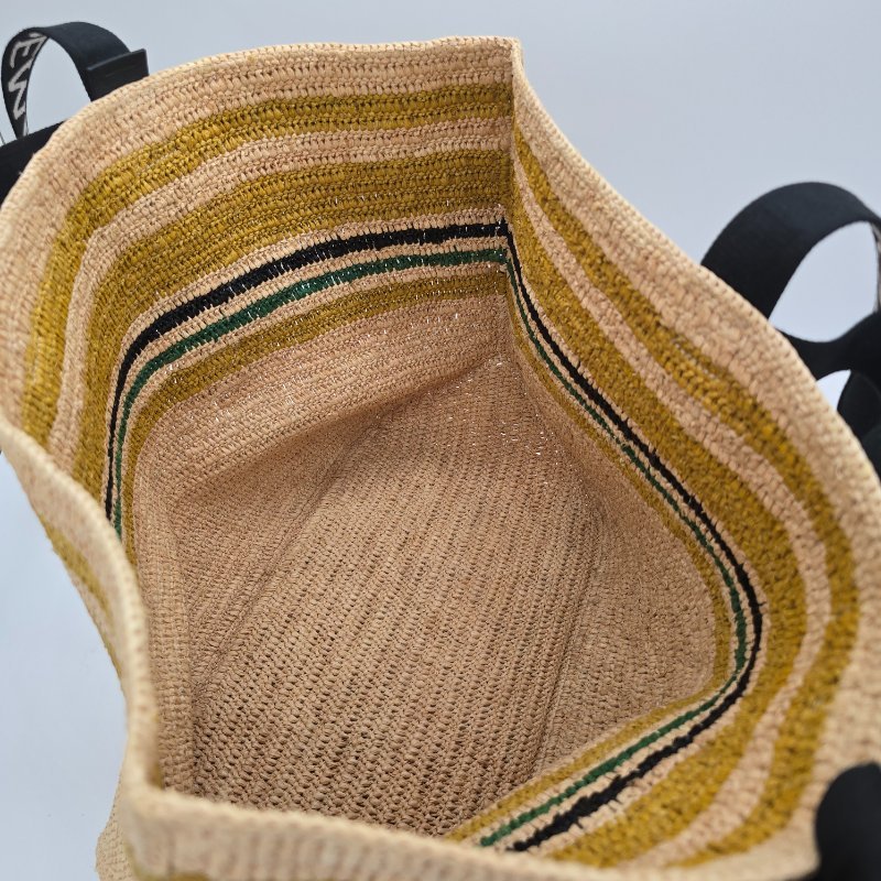 聖誕禮物/ 此價僅一天,全新LOEWE羅威Fold Shopper 拉菲草編織包/ 休閒上班手提包/ 托特包/ 購物袋/ 草編包-8