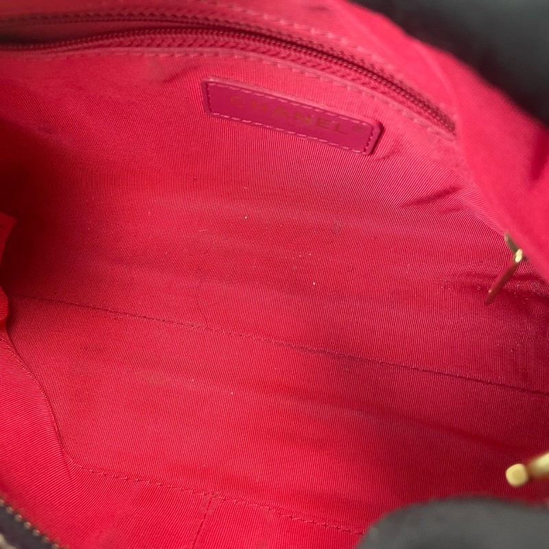 Chanel香奈兒【有購鉦】限量毛呢混色編織皮穿鏈條字母飯盒包 金色鏈條設計-8